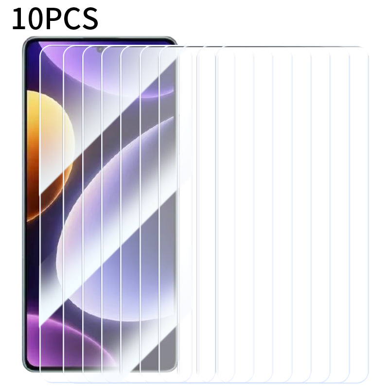 RURIHAI 10Pcs For Xiaomi Poco F6 Pro 5G Screen Protector 2.5D HD Clear High Aluminium-silicon Glass Film