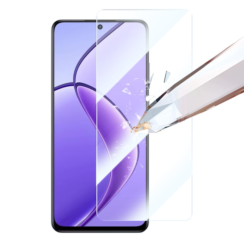 RURIHAI 10Pcs For Realme 12 High Aluminium-silicon Glass Screen Protector 2.5D 0.26mm Film