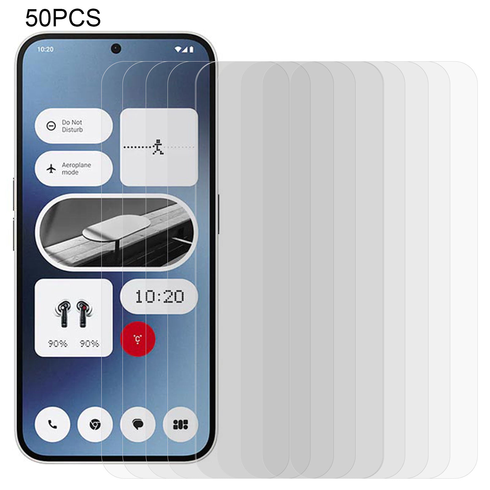 50PCS Phone Screen Protector for Nothing Phone (2a) Super Clear Tempered Glass Film