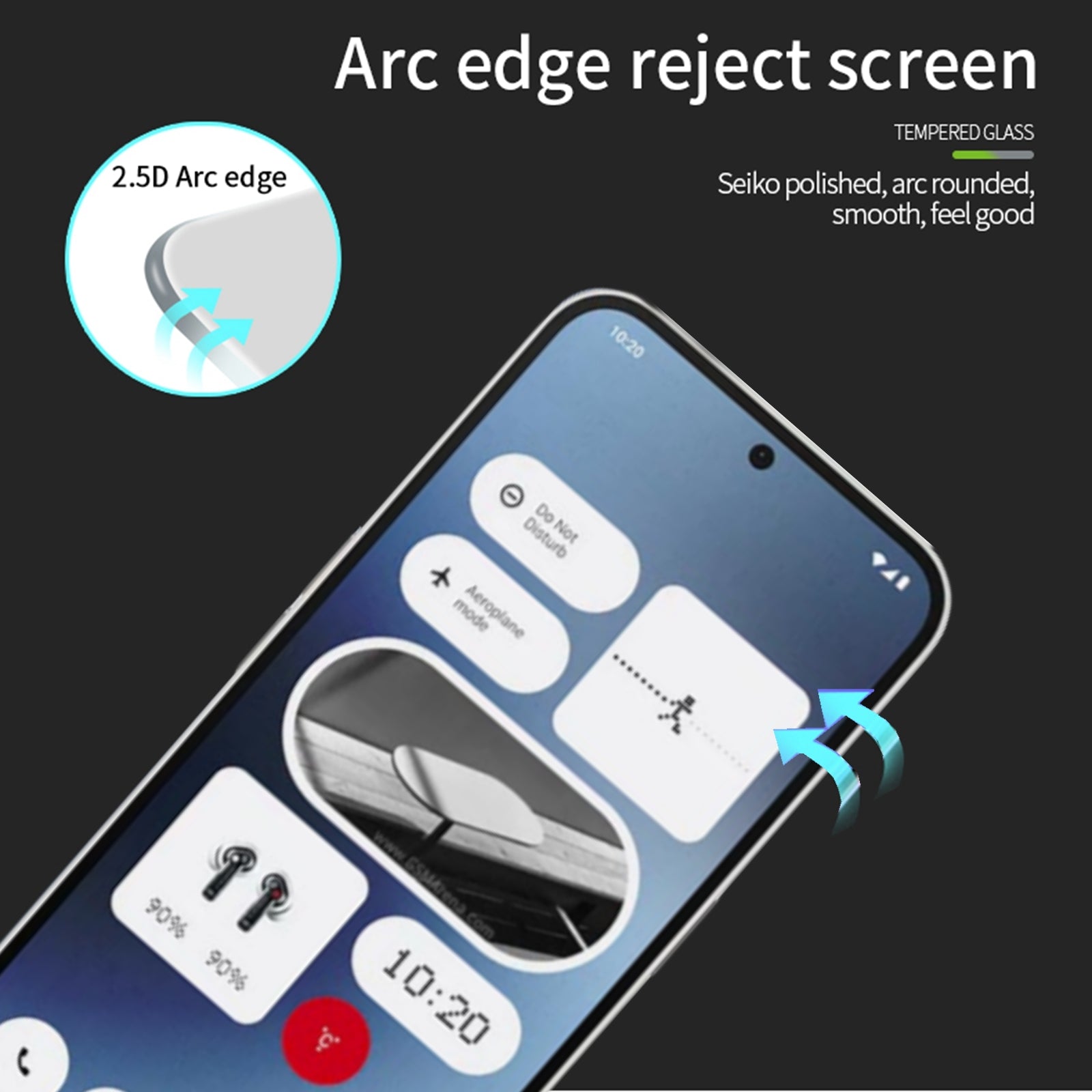 MOFI JK Series-1 for Nothing Phone (2a) Screen Protector Full Glue High Aluminum-silicon Glass Anti-scratch Film