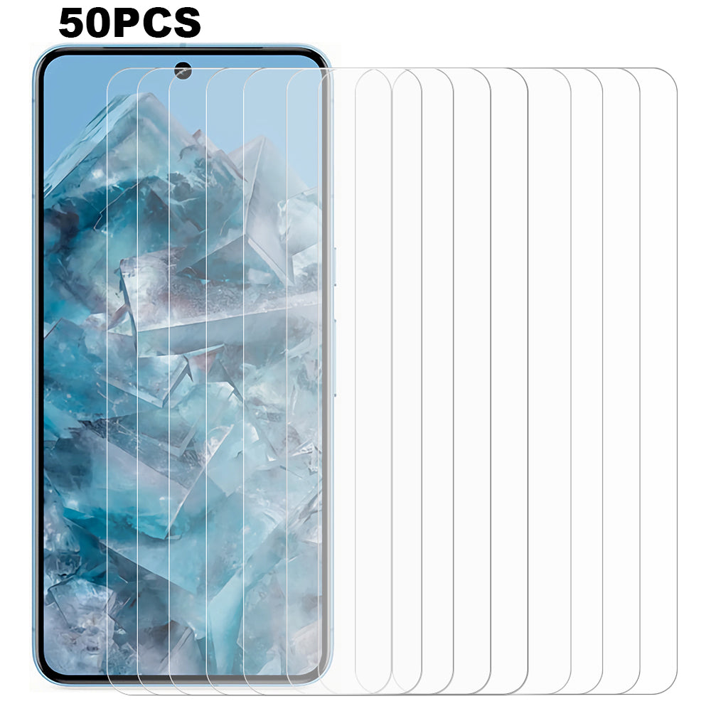 50PCS Screen Protector for Google Pixel 8a Super Clear Tempered Glass Phone Screen Film