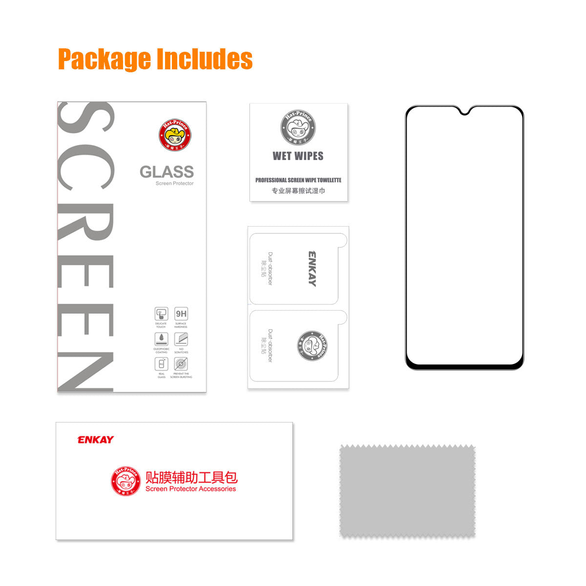 ENKAY HAT PRINCE for Oppo K10 5G Clear Screen Protector 0.26mm HD High Aluminium-silicon Glass Screen Film