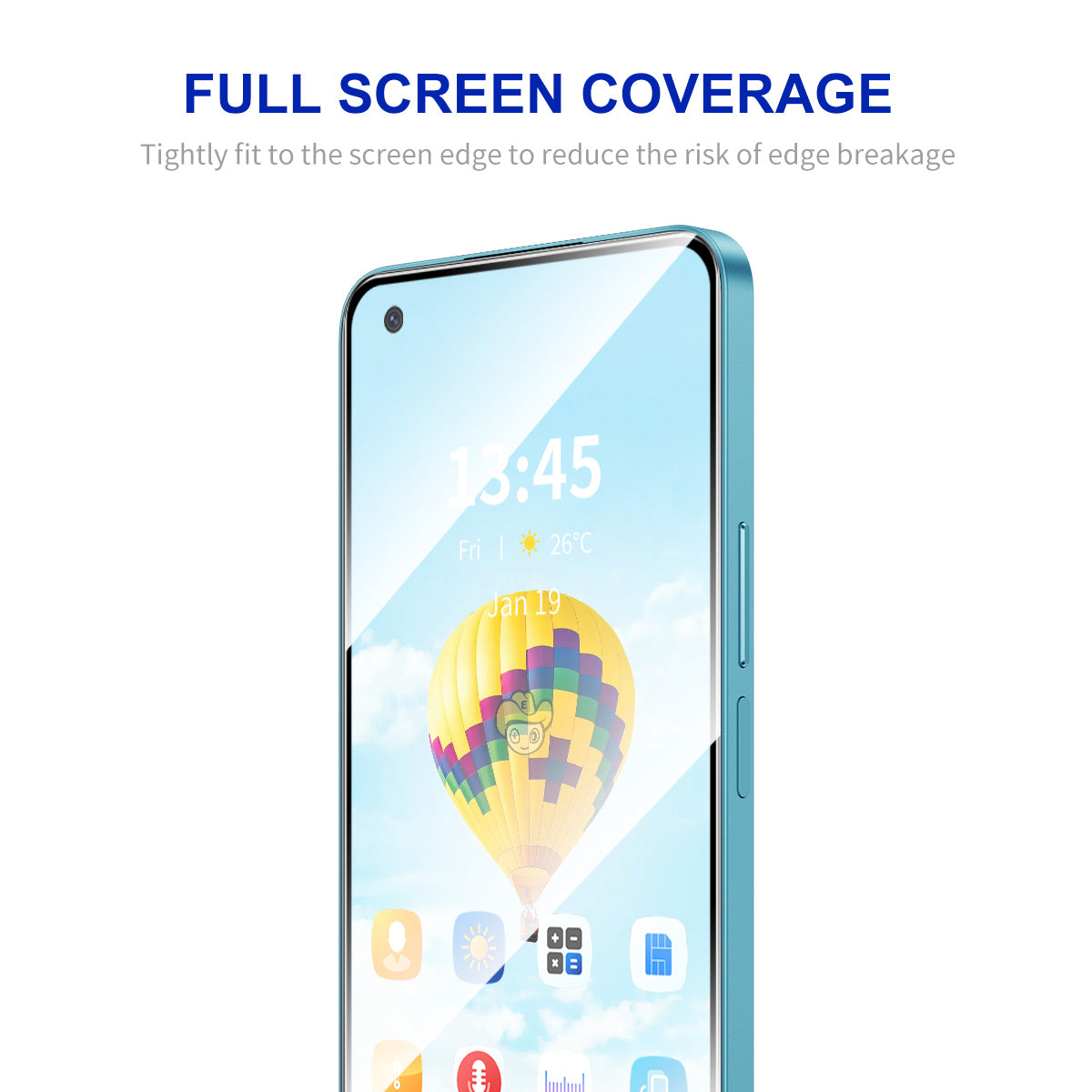 ENKAY HAT PRINCE 2Pcs for Oppo A36 / A76 Screen Protector 9H 0.26mm Anti-fingerprin Film