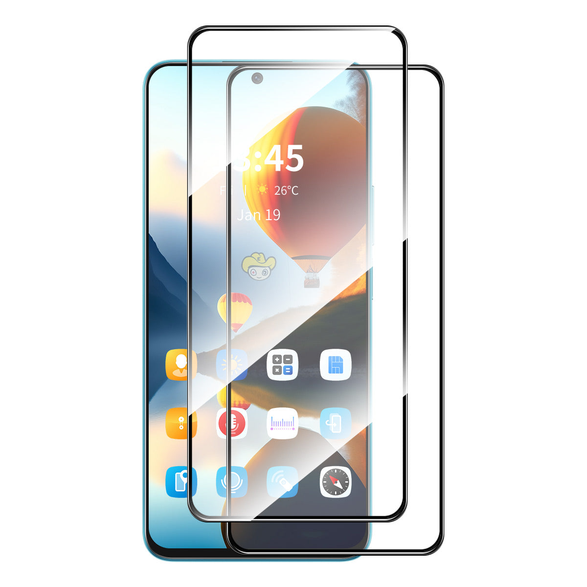 ENKAY HAT PRINCE 2Pcs for Transsion Tecno Spark 20 Pro Screen Protector 9H High Aluminium-silicon Glass Screen Film
