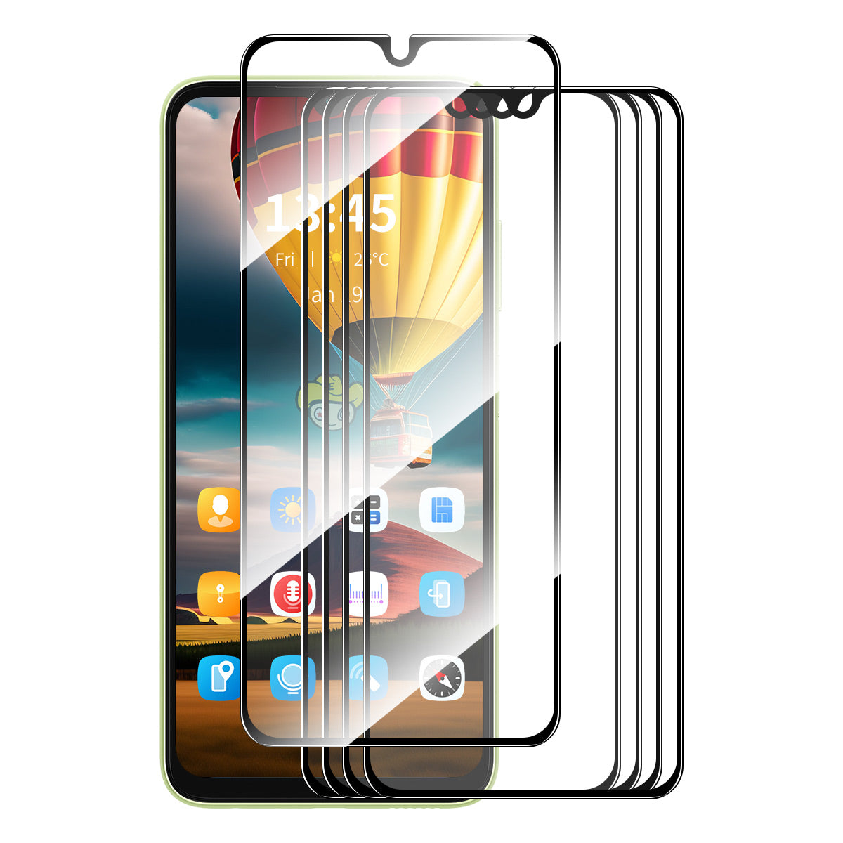 ENKAY HAT PRINCE 5Pcs for Transsion Infinix Note 12 (2023) 4G Full Screen Protector Explosion-Proof High Aluminium-silicon Glass Film