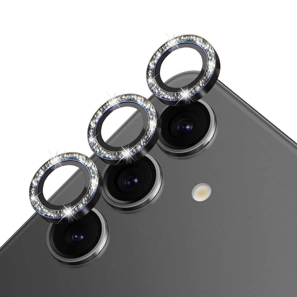 NORTHJO For Samsung Galaxy S24+ 1 Set Camera Lens Protector Glitter Metal Ring Ultra Clear Lens Film