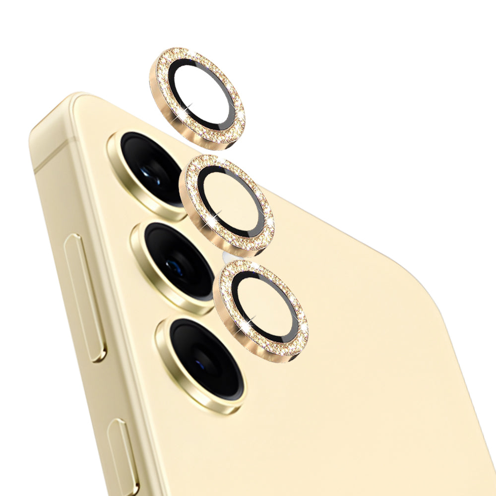 NORTHJO For Samsung Galaxy S24+ 1 Set Camera Lens Protector Glitter Metal Ring Ultra Clear Lens Film