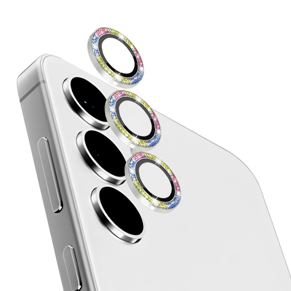 NORTHJO For Samsung Galaxy S24+ 1 Set Camera Lens Protector Glitter Metal Ring Ultra Clear Lens Film