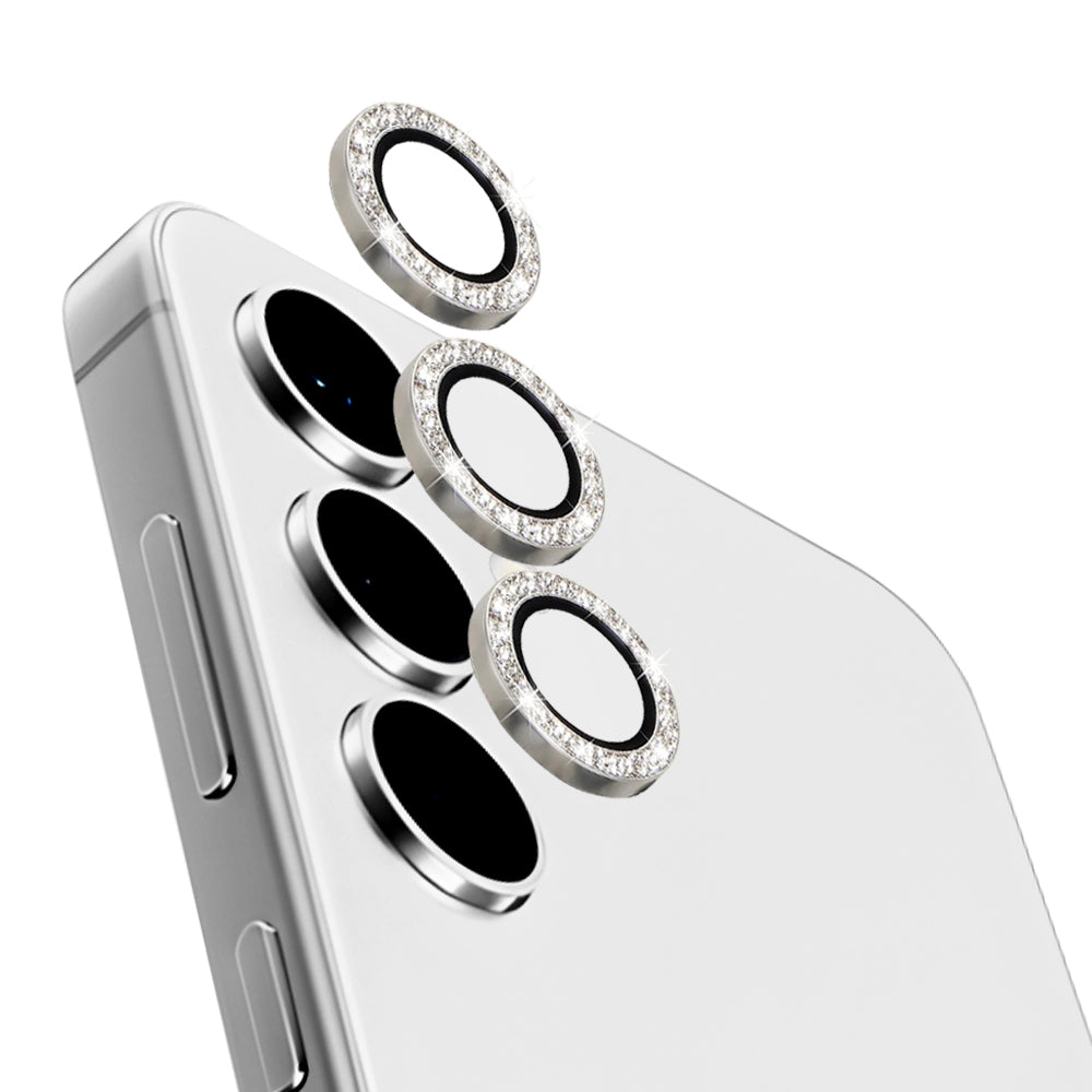 NORTHJO For Samsung Galaxy S24+ 1 Set Camera Lens Protector Glitter Metal Ring Ultra Clear Lens Film