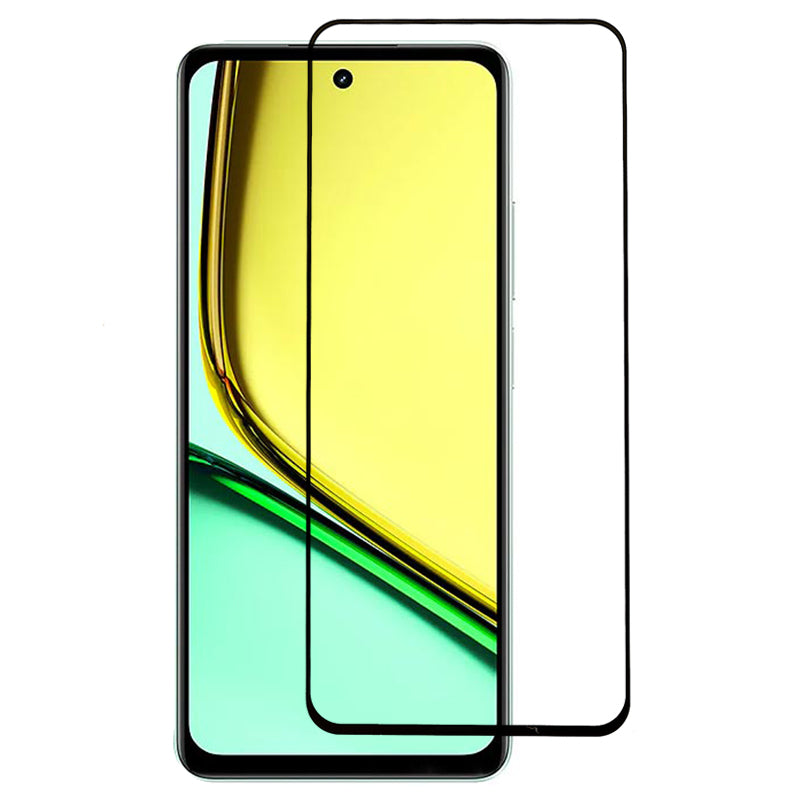 For Realme C67 4G Tempered Glass Full Screen Protector Silk Printing Full Glue Film