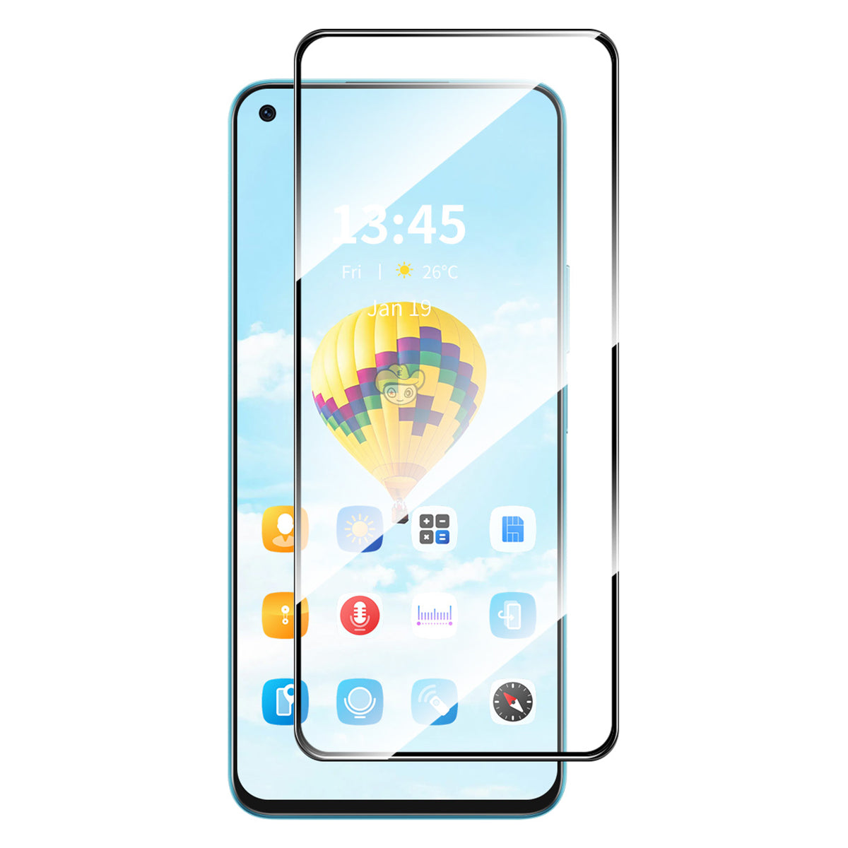 ENKAY HAT PRINCE for OnePlus Nord N20 5G Screen Protector Full Glue Silk Printing 0.26mm 9H 2.5D Film