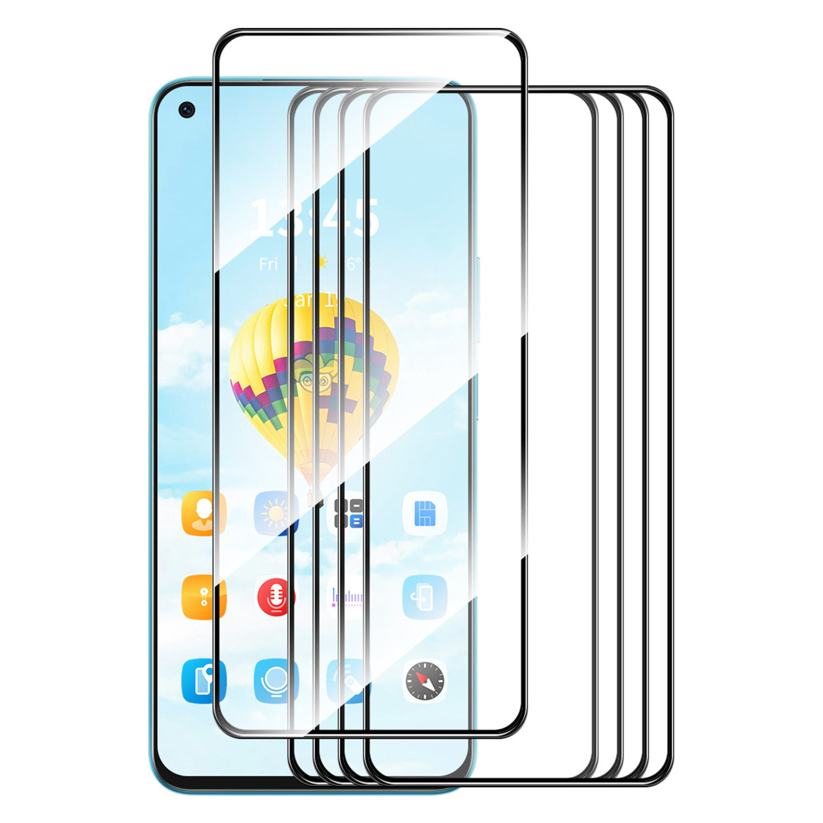 ENKAY HAT PRINCE 5Pcs for OnePlus Nord CE 2 Lite 5G Anti-explosion Full Screen Protector Full Glue