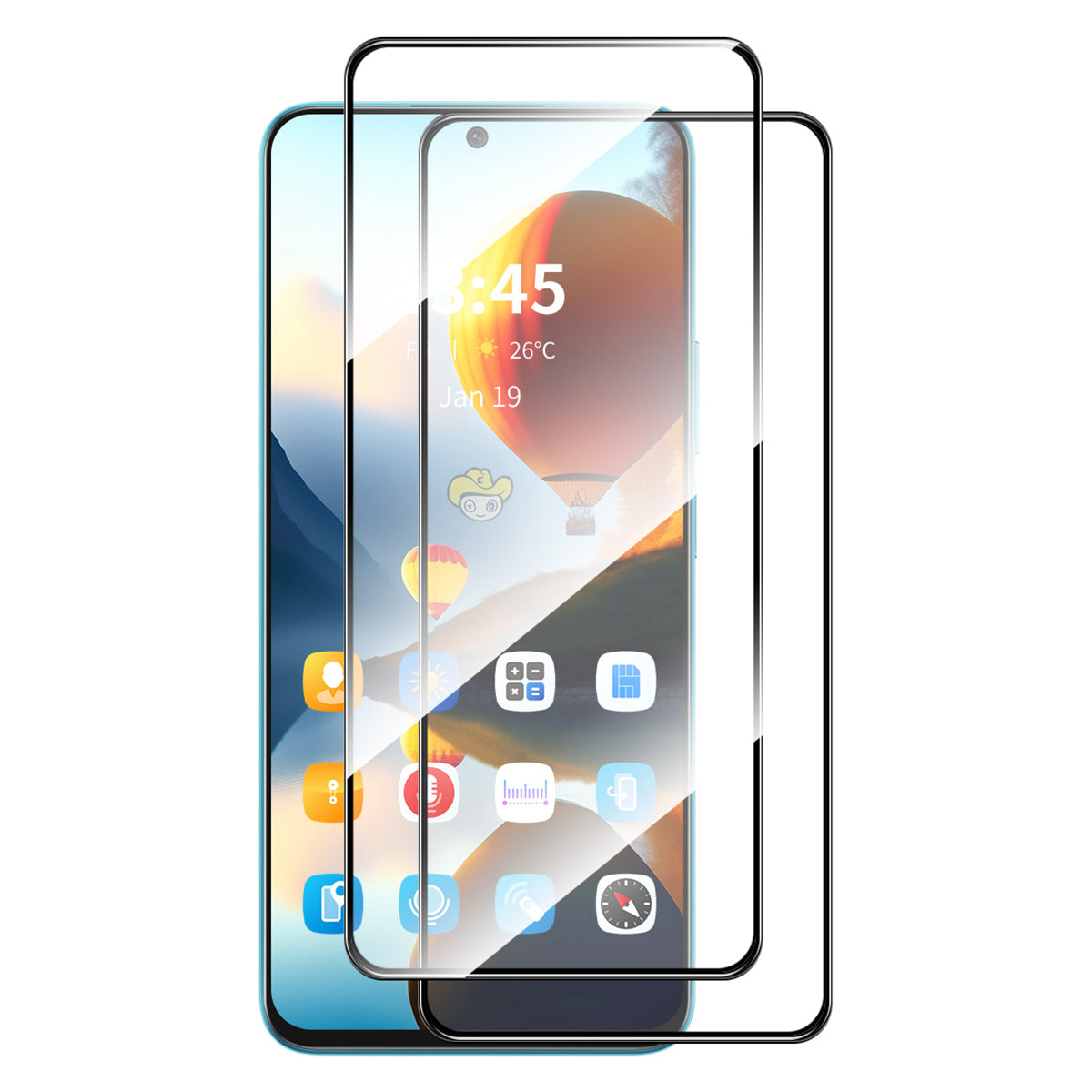 ENKAY HAT PRINCE 2Pcs for OnePlus 10R 5G Clear Screen Protector 2.5D Arc Edge Silk Printing Screen Film
