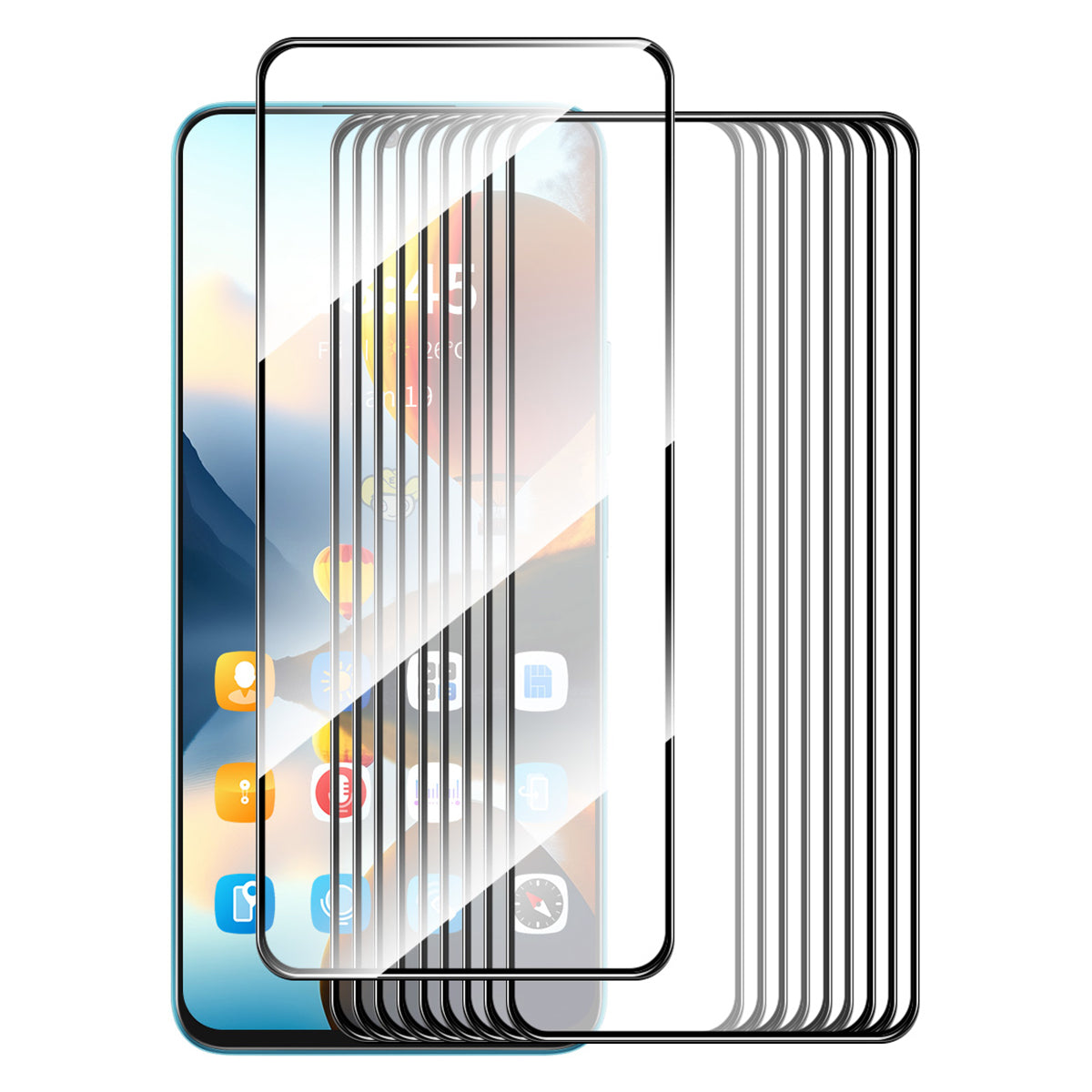 ENKAY HAT PRINCE 10Pcs for OnePlus Ace 3V 5G Screen Protector Black Edges High Aluminium-silicon Glass Film HD Clarity