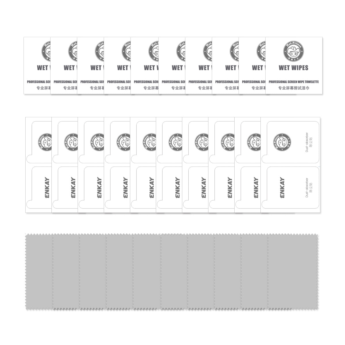 ENKAY HAT PRINCE 10Pcs for OnePlus Ace 3V 5G Screen Protector Black Edges High Aluminium-silicon Glass Film HD Clarity
