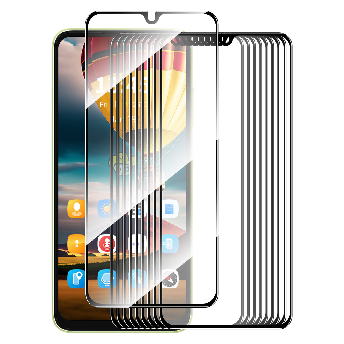 ENKAY HAT PRINCE 10Pcs for ZTE Blade A72 / V40 Vita Screen Protector Ultra Clear High Aluminium-silicon Glass Film