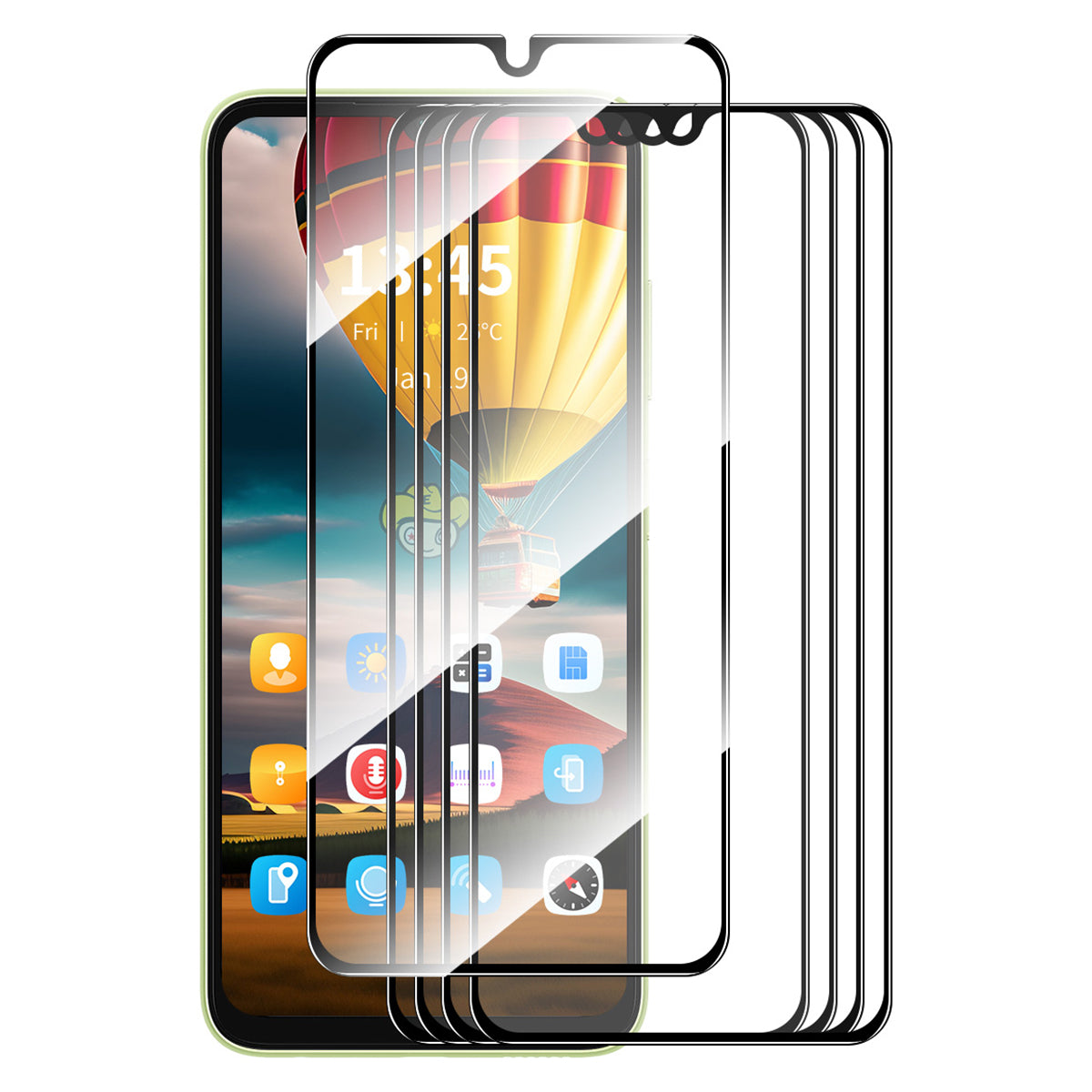 ENKAY HAT PRINCE 5Pcs for ZTE Blade A72 5G Clear Screen Protector Full Glue High Aluminium-silicon Glass Screen Film