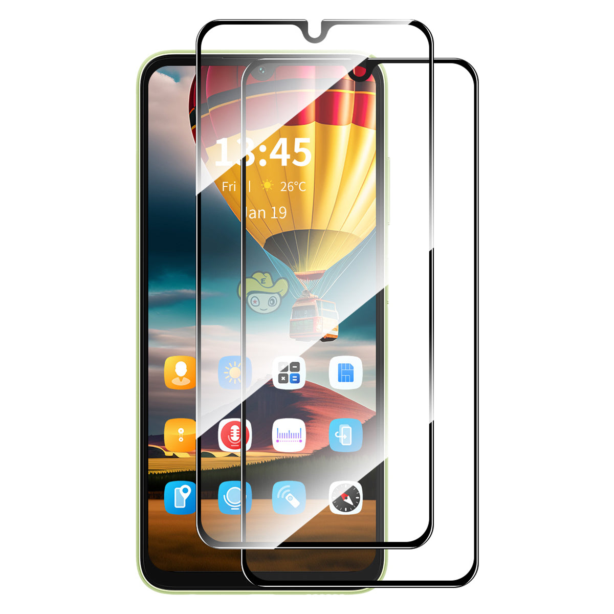ENKAY HAT PRINCE 2Pcs for ZTE Blade A72 5G Screen Protector High Aluminium-silicon Glass Film High Sensitivity 2.5D