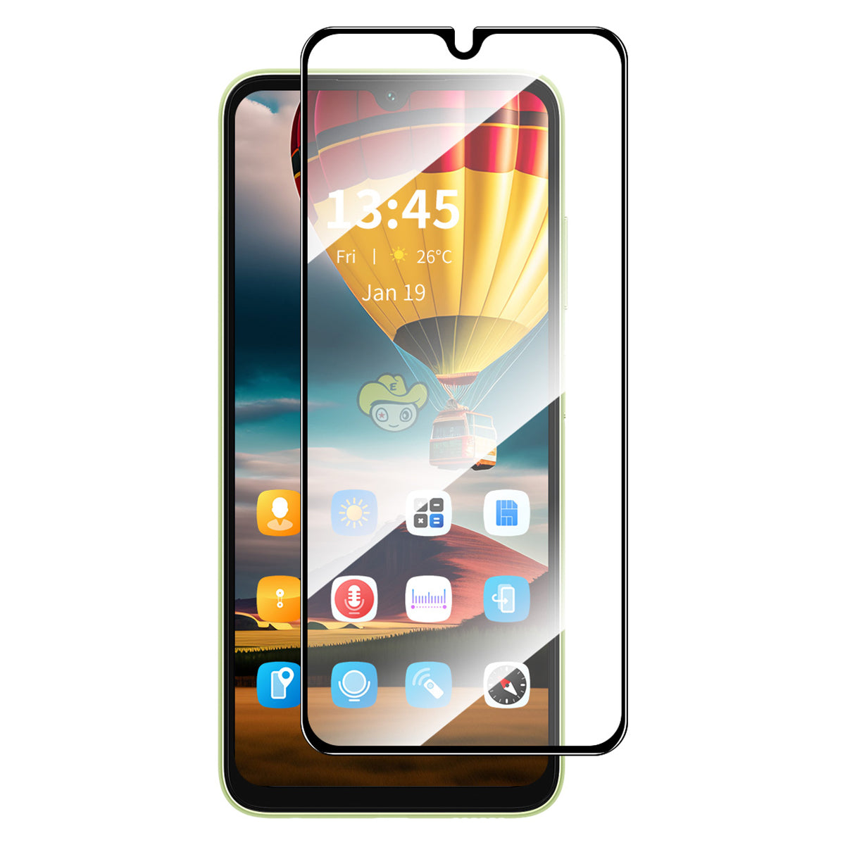 ENKAY HAT PRINCE for ZTE Blade A72 5G Silk Printing Screen Protector High Aluminium-silicon Glass Film