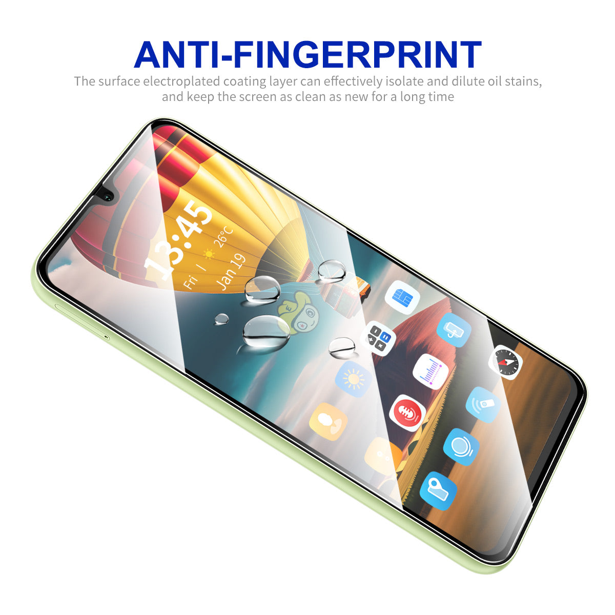 ENKAY HAT PRINCE for ZTE Blade A72 5G Silk Printing Screen Protector High Aluminium-silicon Glass Film