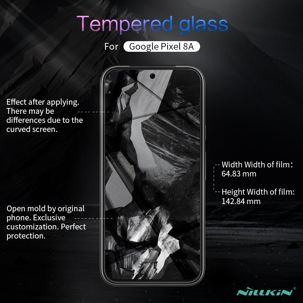 NILLKIN H+Pro for Google Pixel 8a Screen Protector 9H Anti-Scratch AGC Glass Film