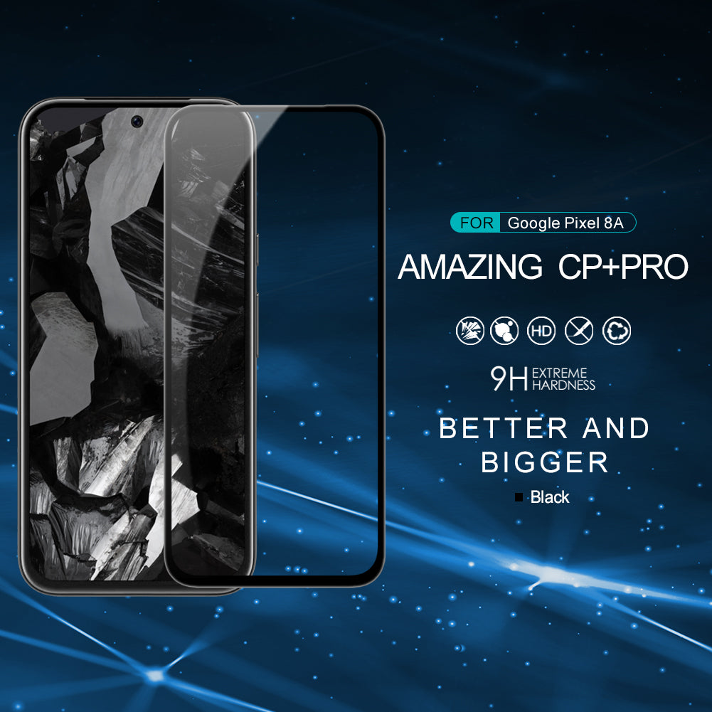 NILLKIN CP+PRO For Google Pixel 8a Anti-explosion Full Screen Protector 2.5D AGC Glass Film