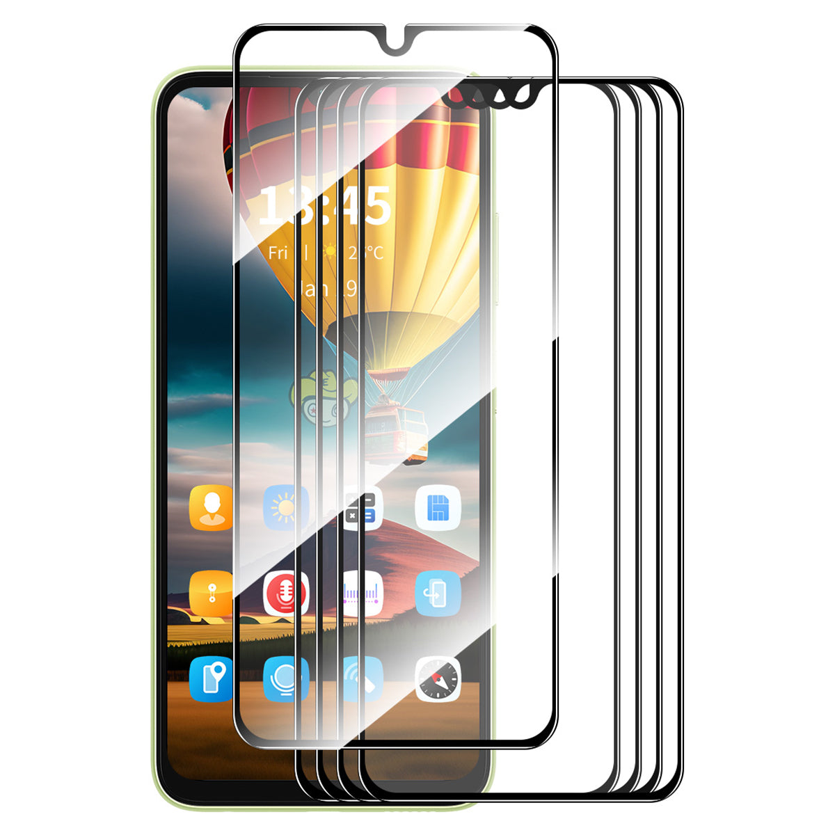 ENKAY HAT PRINCE 5Pcs for Nokia C31 4G Screen Protector Anti-Shatter 0.26mm 2.5D High Aluminium-silicon Glass Film
