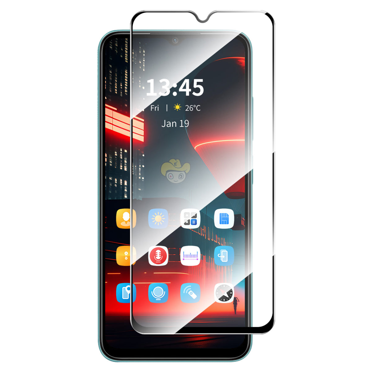 ENKAY HAT PRINCE for Transsion itel Vision 2s Screen Protector 0.26mm High Aluminium-silicon Glass Film Full Coverage Protection