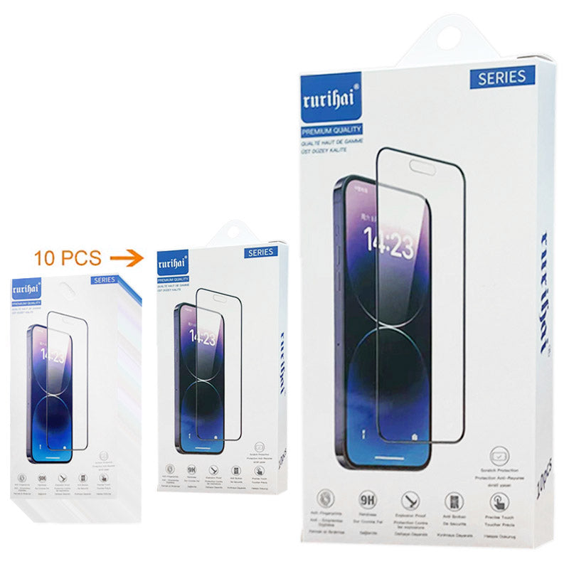 RURIHAI 10Pcs For Google Pixel 8a Anti-Scratch Screen Protector High Aluminum-silicon Glass Screen Film