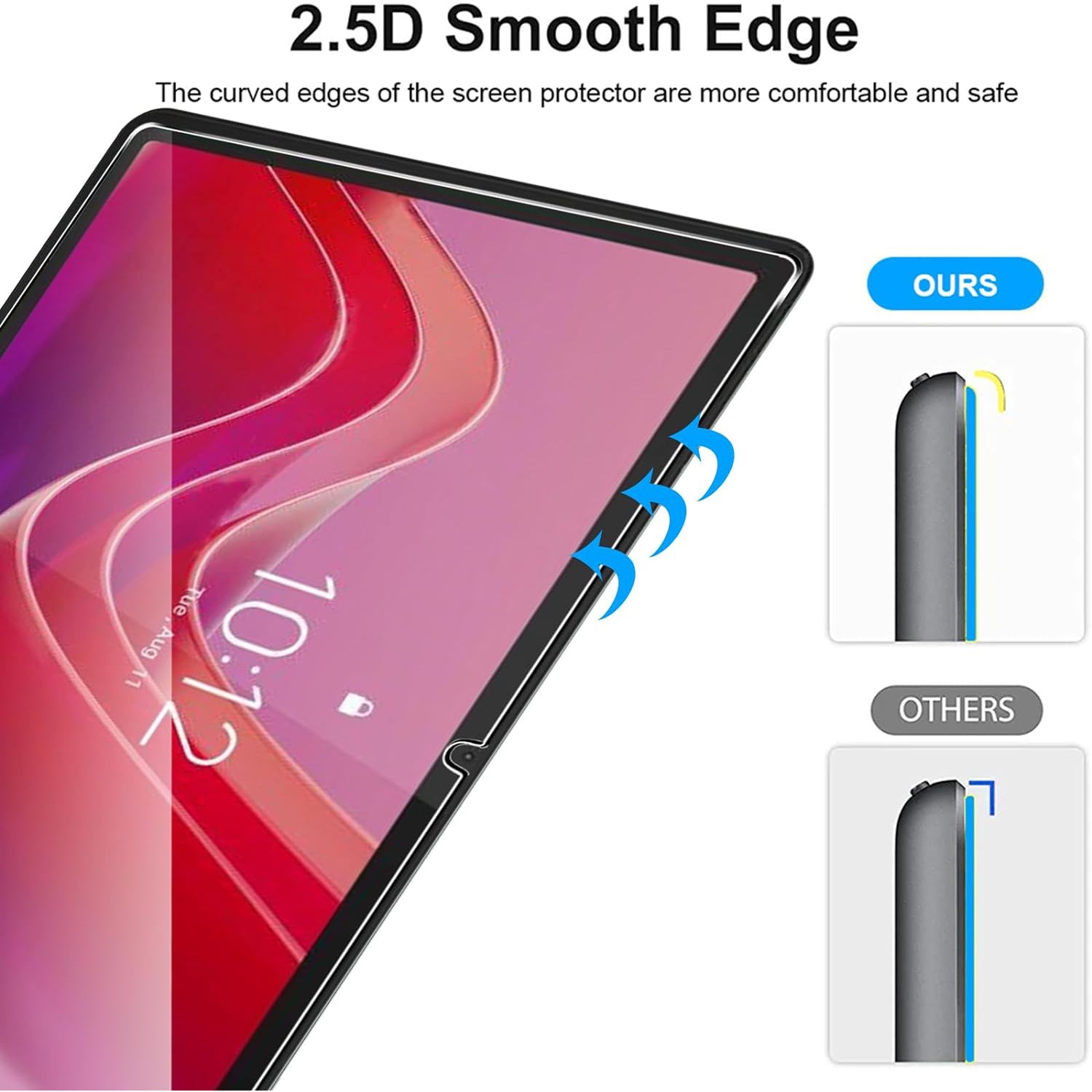 For Lenovo Tab M11 / Xiaoxin Pad 11 2024 Screen Protector Anti-Shatter Arc Edge Tempered Glass Film