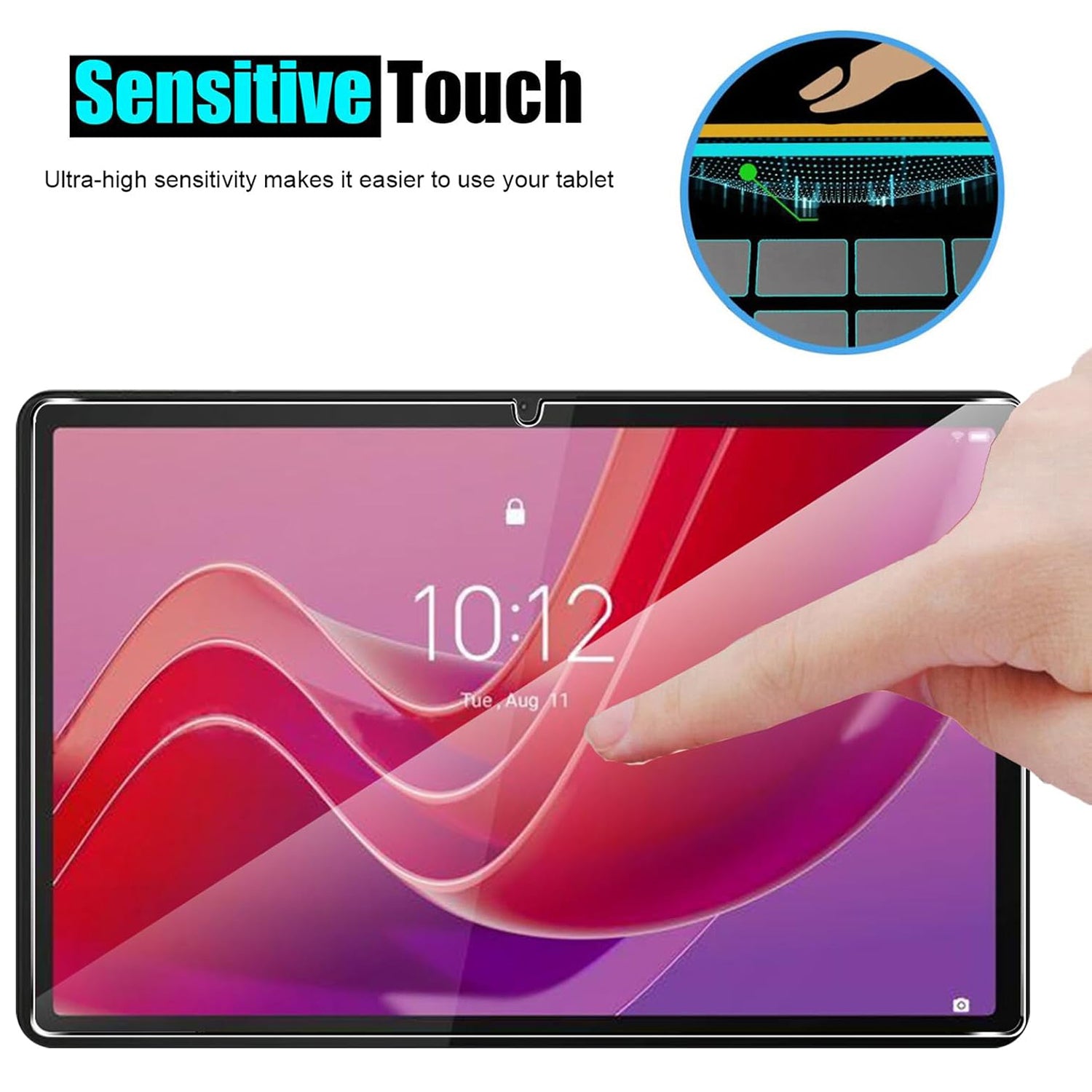 For Lenovo Tab M11 / Xiaoxin Pad 11 2024 Screen Protector Anti-Shatter Arc Edge Tempered Glass Film