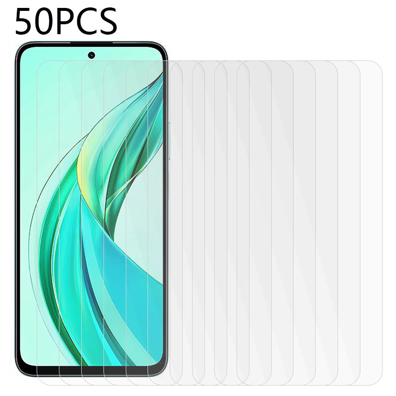 50PCS For Honor 90 Smart / X7b 4G Film 2.5D 0.3mm Tempered Glass Screen Protector