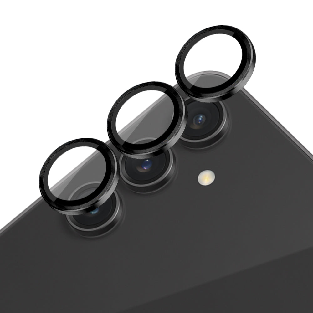 NORTHJO 1 Set For Samsung Galaxy S23 FE Camera Lens Protector Tempered Glass Rear Lens Film with CD Vein Metal Ring