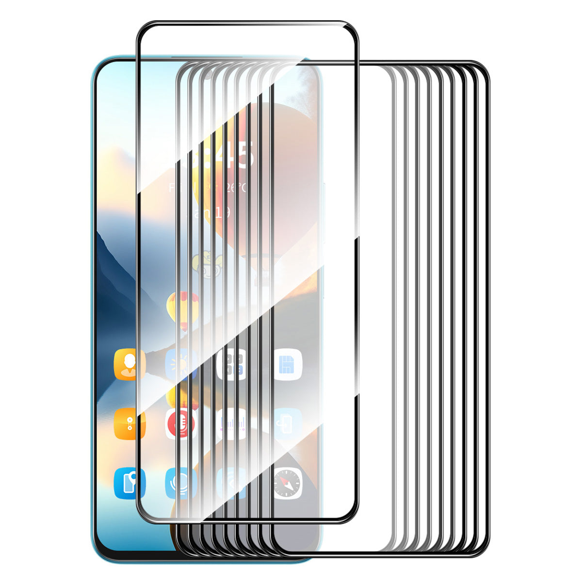 ENKAY HAT PRINCE 10Pcs for Xiaomi Poco M6 Pro 4G / Redmi Note 13 Pro 4G Clear Screen Protector 9H High Aluminium-silicon Glass Film