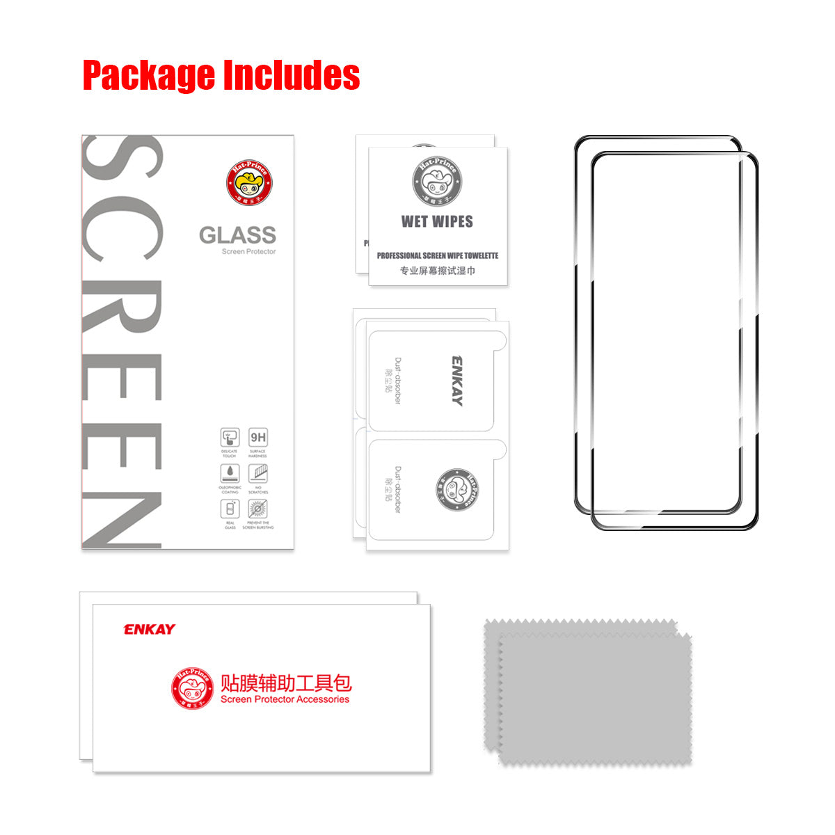 ENKAY HAT PRINCE 2Pcs for Realme 10 Pro 5G Phone Protective Film 0.26mm Silk Printing Screen Protector