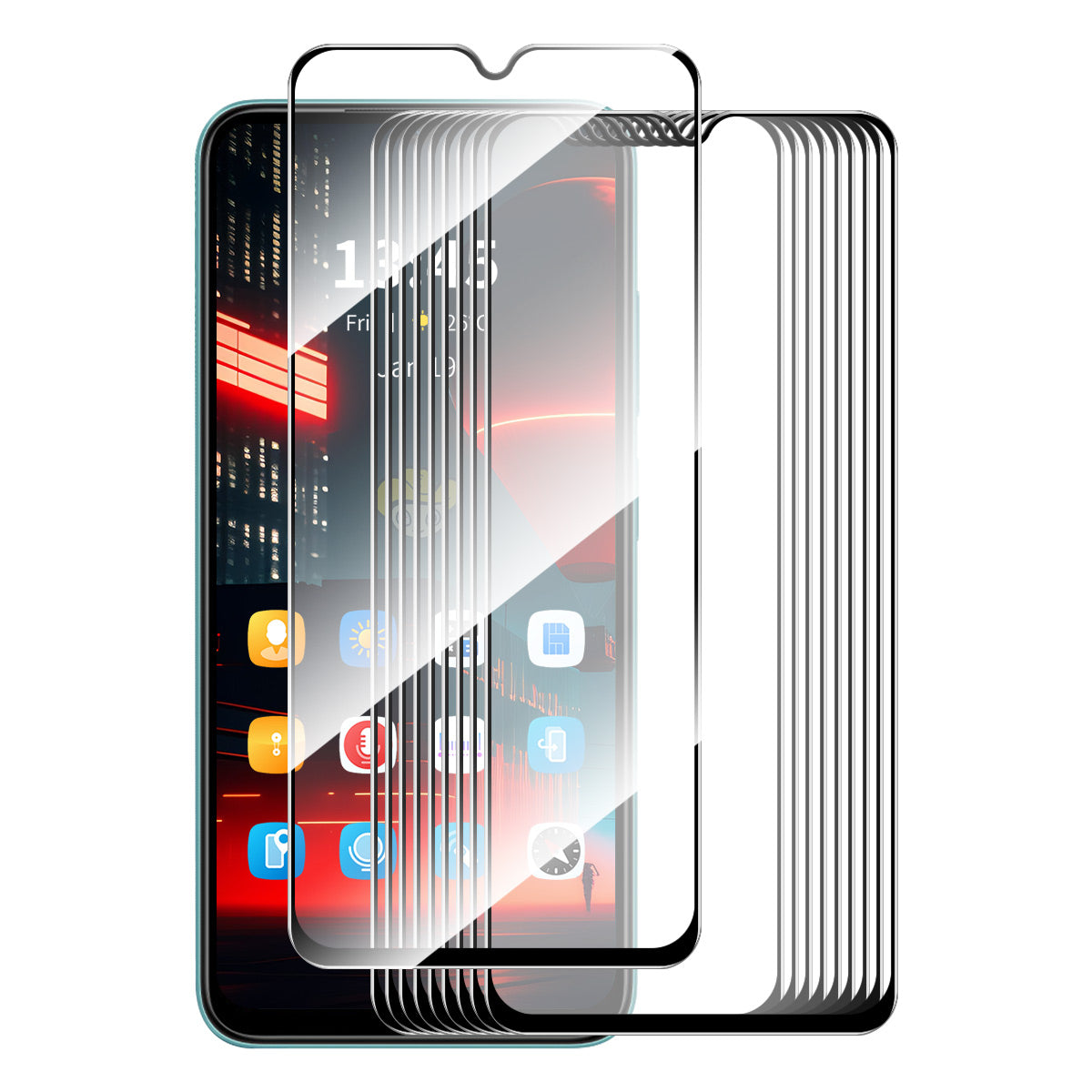 ENKAY HAT PRINCE 10Pcs for Xiaomi Poco C50 4G / Redmi A1+ 4G / Redmi A2+ 4 Screen Protector 9H 2.5D Anti-scratch Film