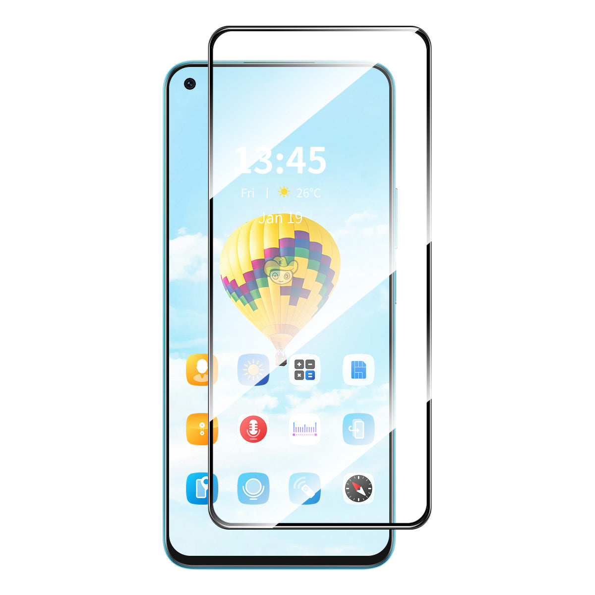 ENKAY HAT PRINCE for Realme X7 Max 5G Screen Protector 9H Hardness Silk Printing Screen Film