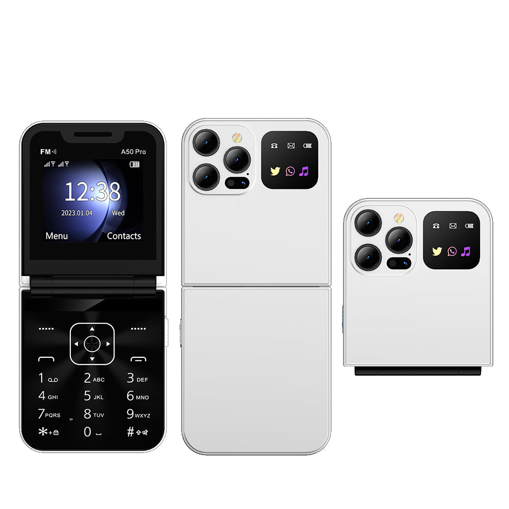 SERVO A50 Pro Dual SIM Flip 2G Bar Phone for Seniors