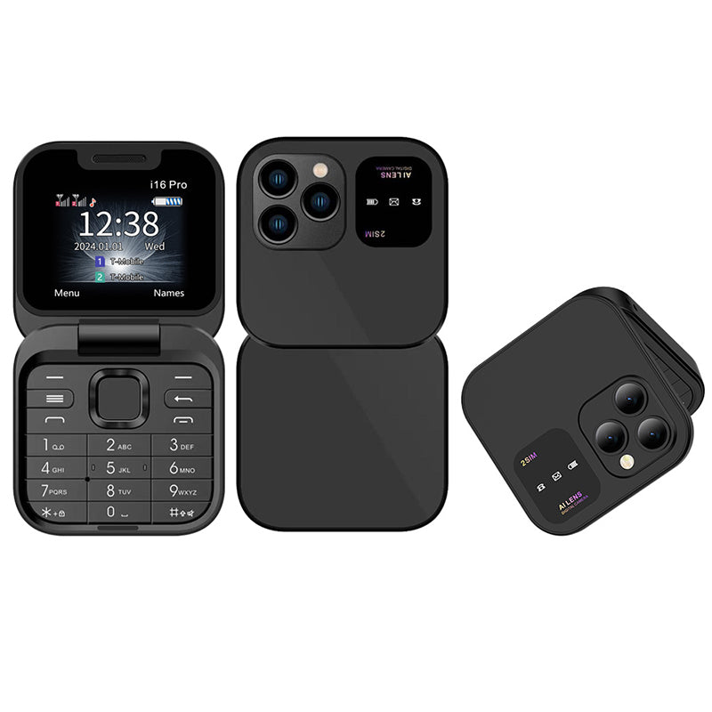 SERVO i16 Pro Dual SIM Card 2G Flip Foldable Feature Phone