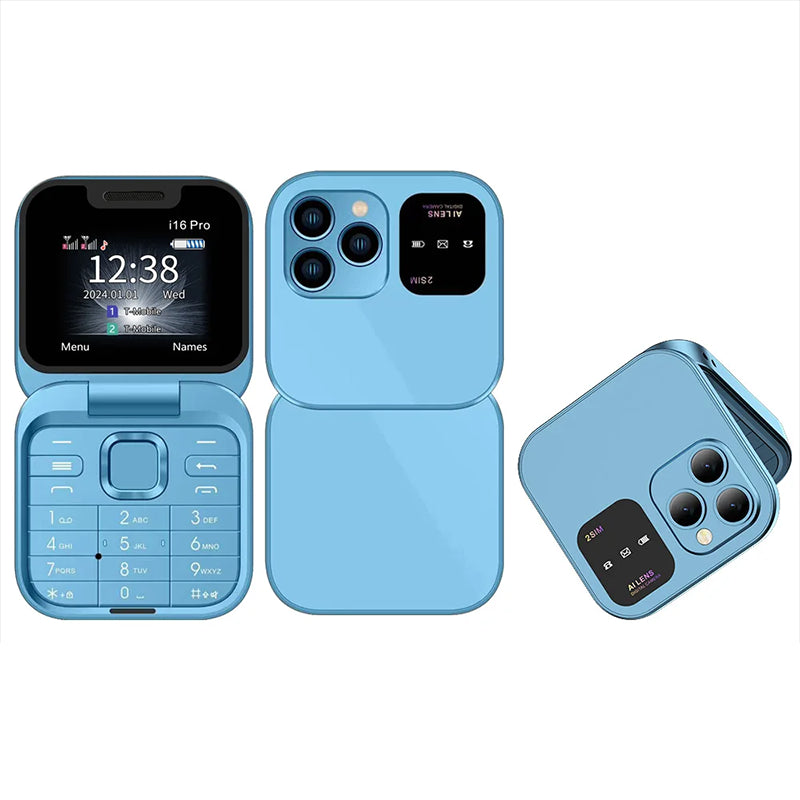 SERVO i16 Pro Dual SIM Card 2G Flip Foldable Feature Phone