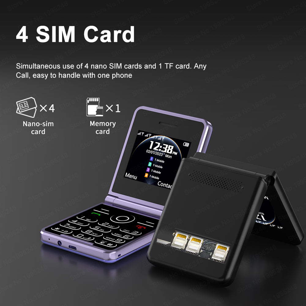 SERVO IP15 Flip Foldable 2G Phone 2.4 inch HD Screen