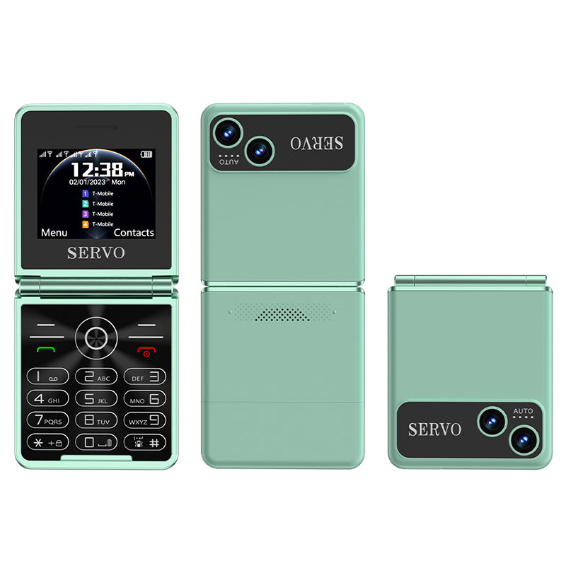 SERVO IP15 Flip Foldable 2G Phone 2.4 inch HD Screen