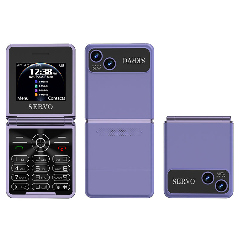 SERVO IP15 Flip Foldable 2G Phone 2.4 inch HD Screen