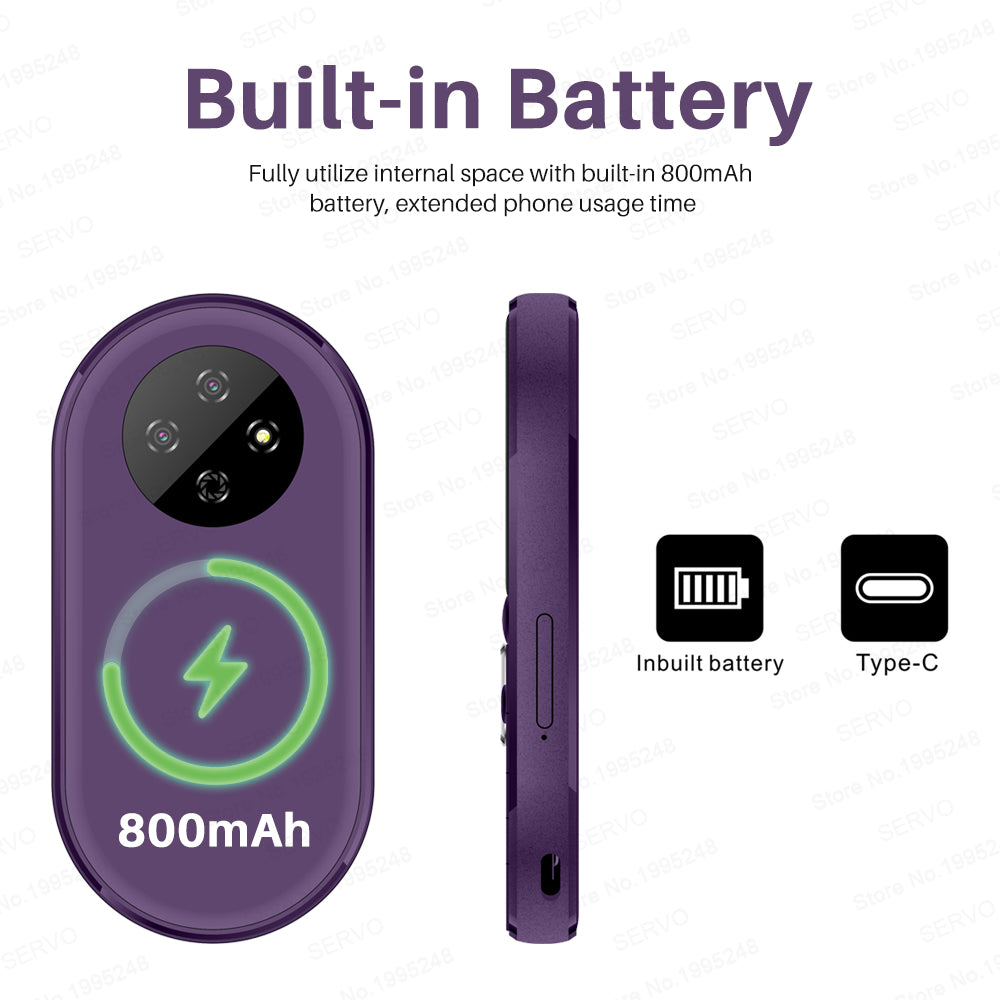 SERVO i15 Mini Dual SIM Miniature Circular 2G Feature Phone