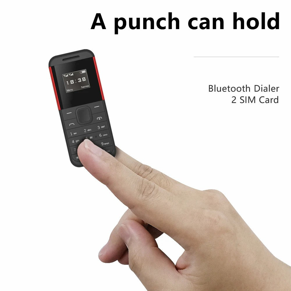 BM222 0.66-Inch Mini Dual SIM Standby Phone Portable Bar Phone