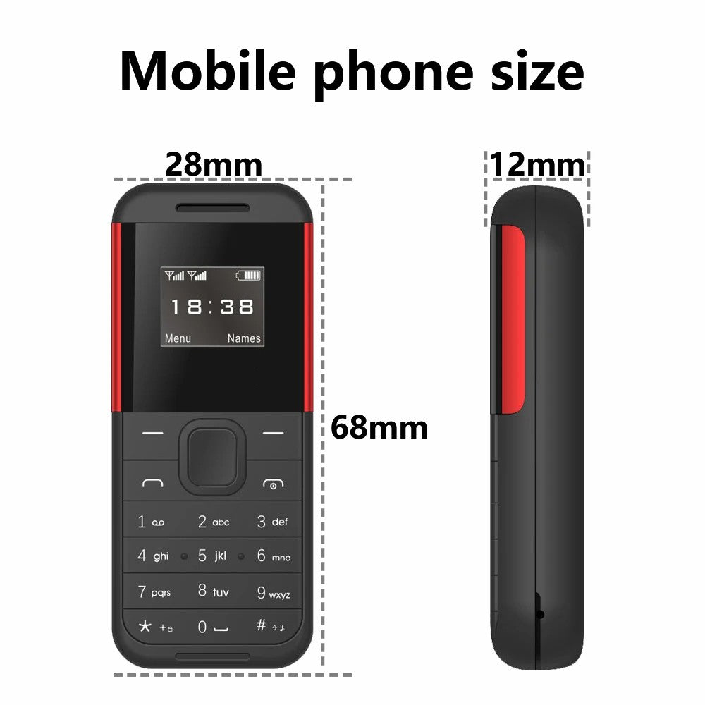 BM222 0.66-Inch Mini Dual SIM Standby Phone Portable Bar Phone