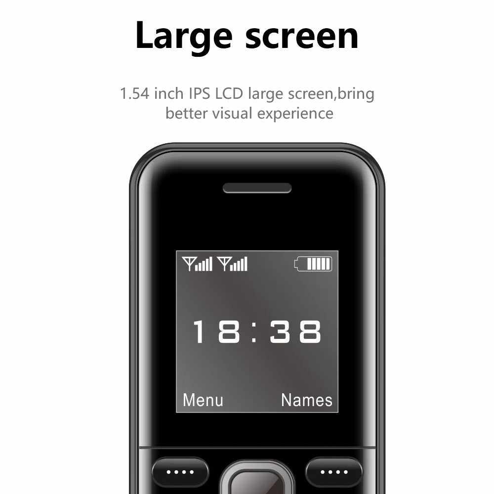 BM333 1.54-Inch Dual SIM Standby Cell Phone Portable Mini Bar Phone