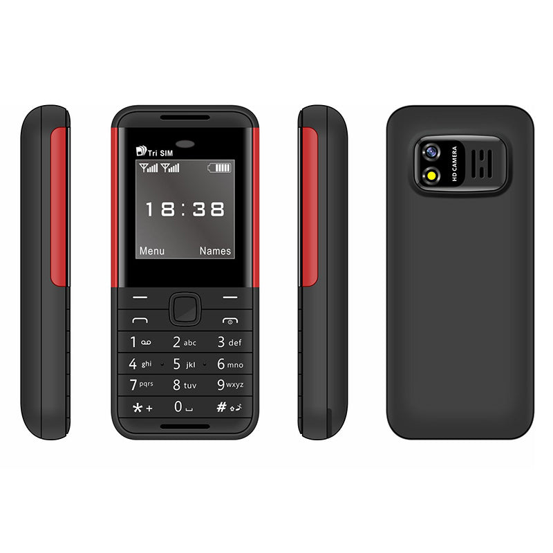 BM5310 1.33-Inch Mini Triple SIM Standby Bar Phone Portable 2G Cell Phone
