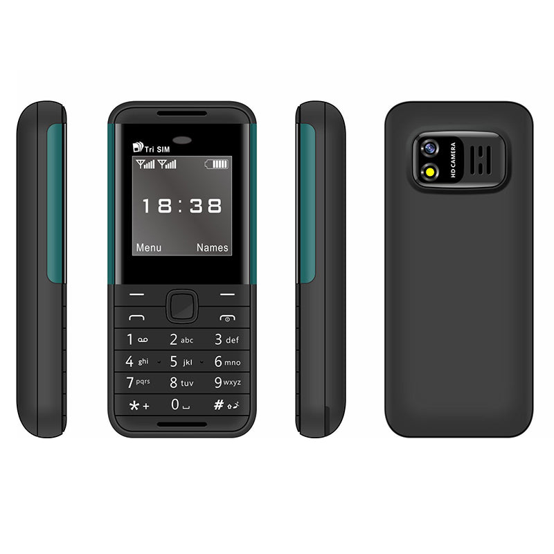 BM5310 1.33-Inch Mini Triple SIM Standby Bar Phone Portable 2G Cell Phone