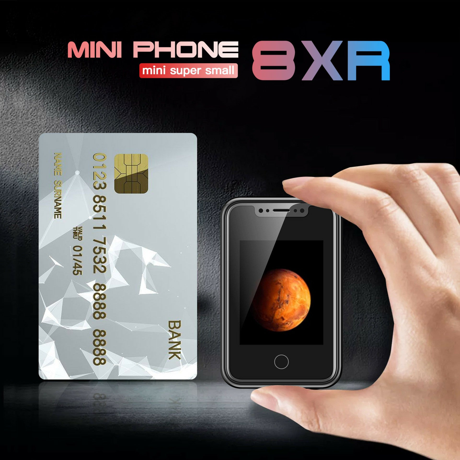8XR 1.77-inch Mini Cellphone Dual SIM Dual Standby Touch Screen Mobile Phone